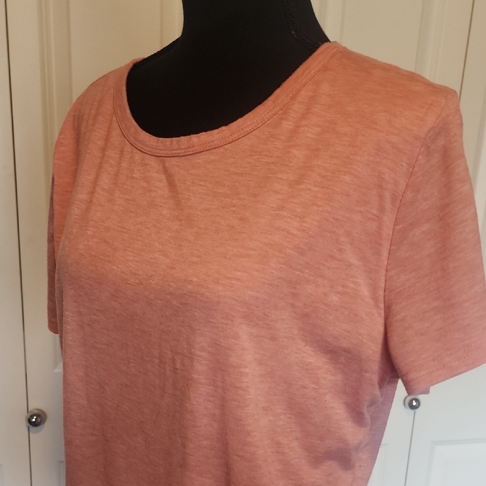 Relaxed Pink Short-Sleeve Midi Dress